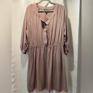 Delusional 3/4-Sleeve Cinch Waist Dress, NWOT - light brown - XXL